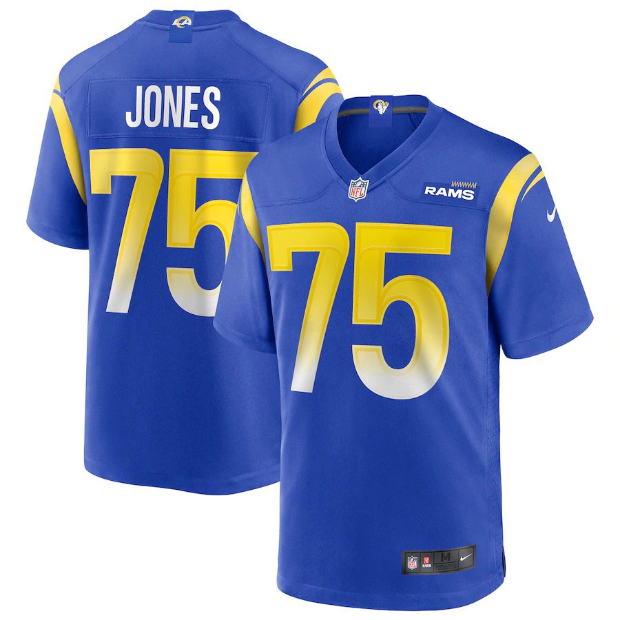 Men Los Angeles Rams #75 Deacon Jones Nike Royal Game NFL Jersey